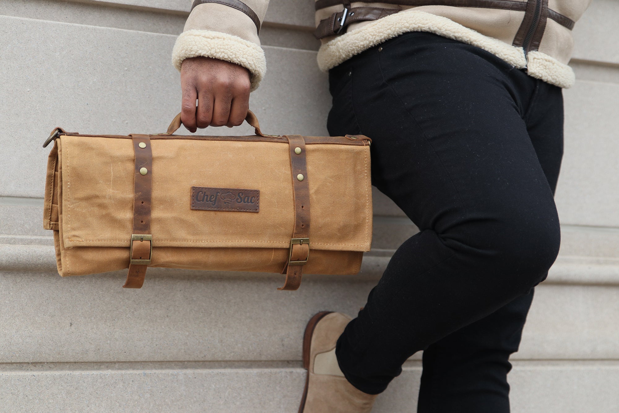 Classic Chef Knife Bag  Brown Heavy Duty Knife Roll Bag