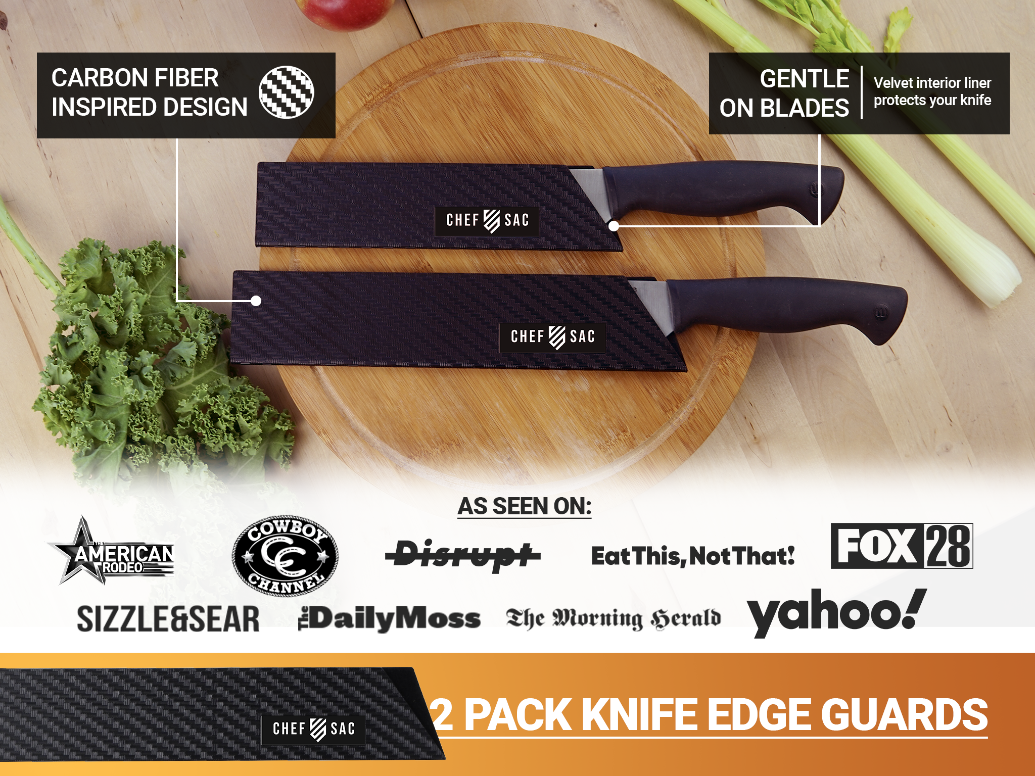 PP Kitchen Knife Sheath Cover Sleeves Portable for Santoku Knife - Black -  Yahoo Shopping